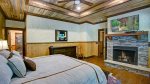 MASTER KING SUITE, FIREPLACE, TRAY CEILING, FLAT SCREEN TV